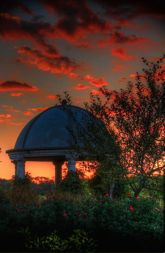 sunset ohio roses summer sky colors cincinnati gazebo summertime woodlawn glenwoodgardens thechallengefactory