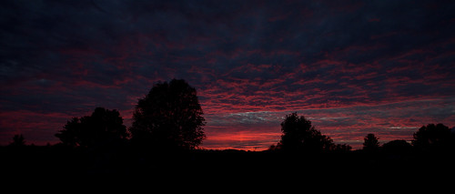 sunset sky silhouette night clouds