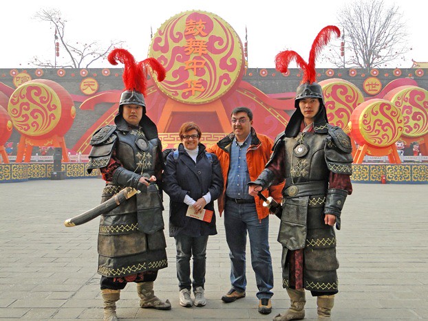 China - Guarda imperial nos muros de Xian