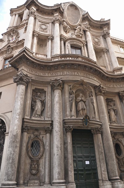 San Carlo alle Quattro Fontane, Baroque facade by Borromini, 1667 (2 ...