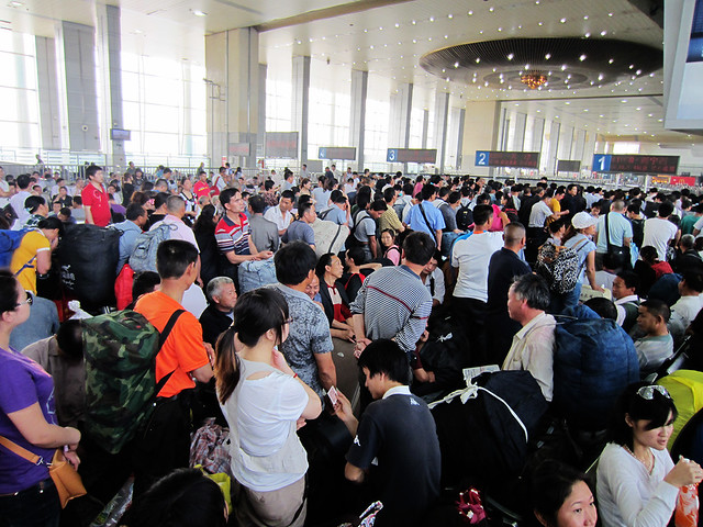 Chengdu Railway Station Crowd