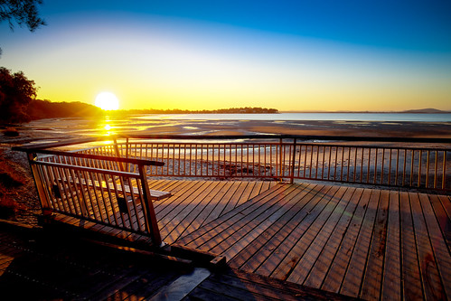 sunset sun bay australia shore newsouthwales boardwalk portstephens ndfilter mallabula