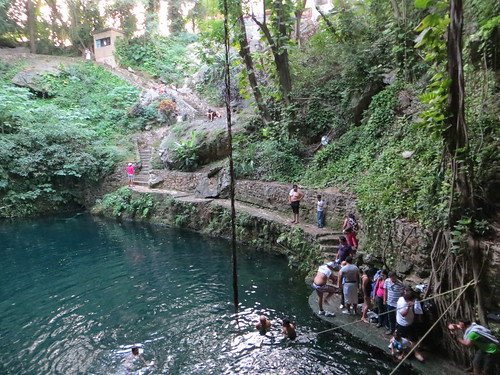 tourism pool mexico maya yucatan valladolid cenote swimmers waterhole sinkhole zaci saqui