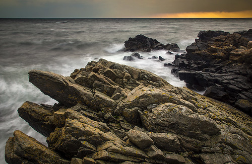 ocean sunset sea water coast skåne rocks waves sweden stones cliffs thegalaxy mygearandme