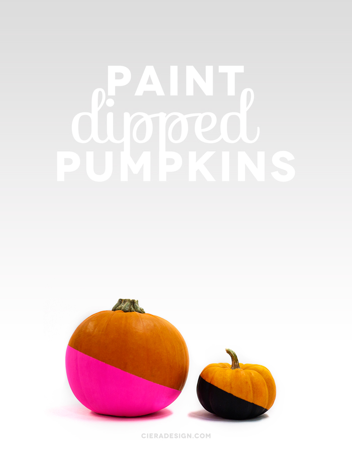Paint Dipped Pumpkins DIY