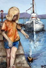 Girl with boats