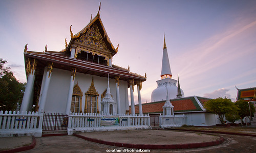 sunset sky thailand temple si nakhon thammarat
