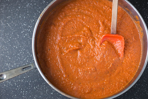 Roasted Red Bell Pepper - Tomato Sauce