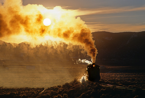 railroad sunset silhouette train smoke nevada steam nv 280 freighttrain steamlocomotive nevadanorthern nnry no93 eastely steptoecreekfill