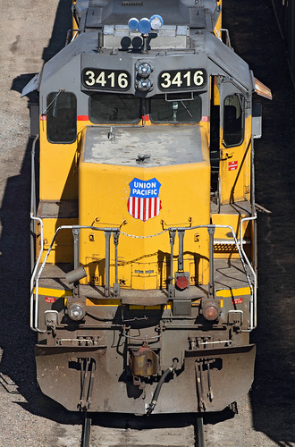 railroad up train colorado denver co unionpacific emd sd402 snoot northyard frontviewoflocomotive