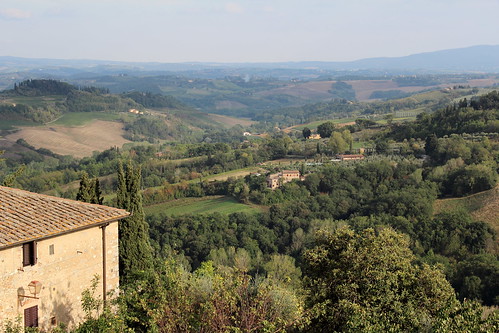 italy landscape countryside tuscany sangimignano