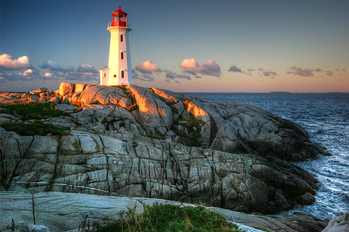 ocean morning lighthouse canada sunrise novascotia atlantic maritime peggyscove