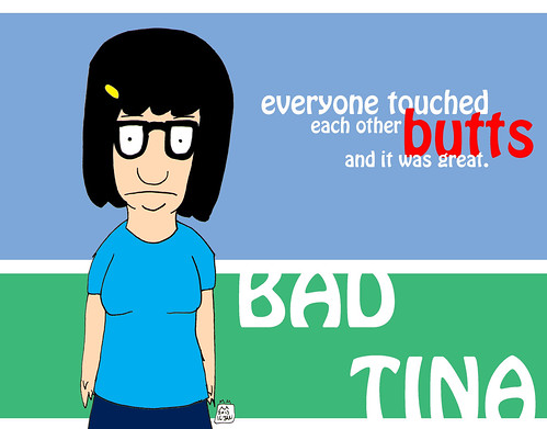 Tina Belcher touches butts
