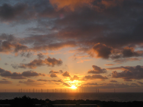 sea cloud sun colour beach beautiful sunshine sunrise canon landscape yorkshire windturbine skegness eastyorkshire sx110is