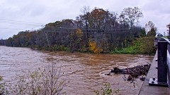 Rappahanock River at Kellys Ford near Remington, Virginia after Hurricane Sandy