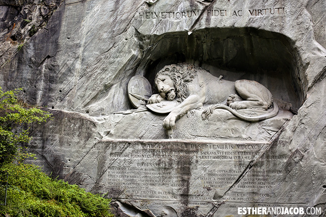 Lion Monument in Lucerne / Luzern Switzerland | Travel Photography