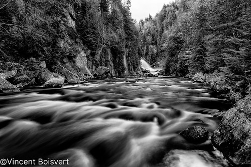 blackandwhite canada color water river waterfall quebec can monttremblant