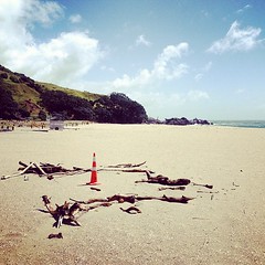 Mt. Maunganui. Reminds me of Christchurch. Not sure what it is. #itsthetrafficcone