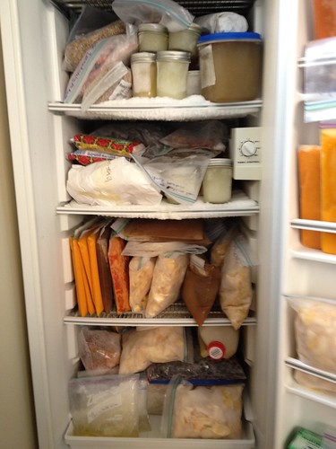 A very full freezer.