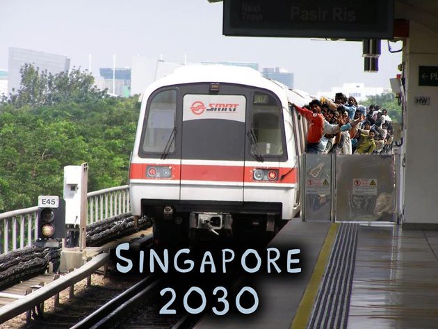 How to ride a train in Singapore 2030. 