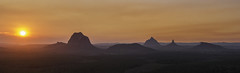 Sunset over the Glass House Mountains