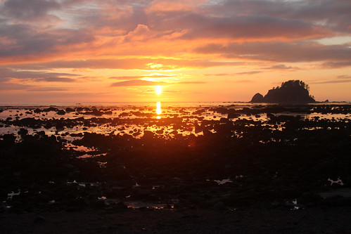 sunset sun beach washington pacific pacificocean capealava