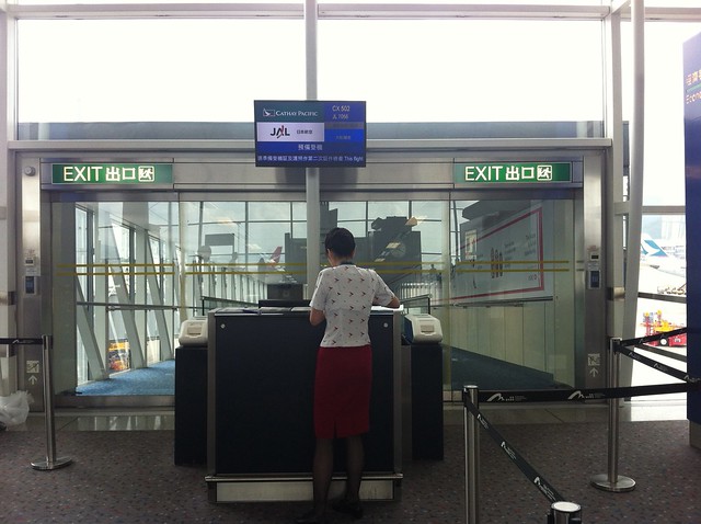 Departure for KIX, from Hong Kong