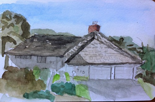 california roof house moleskine architecture pencil watercolor painting sketch journal pleinair sketchwalk