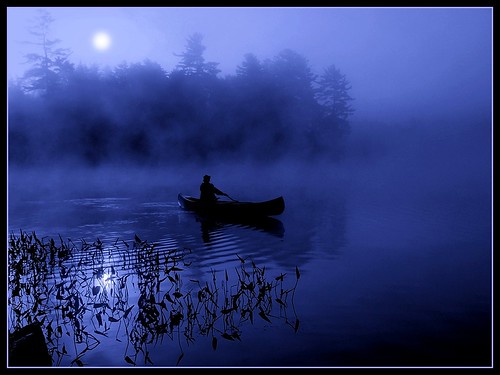 blue moon lake canoe midnight moonlight paddling adirondack