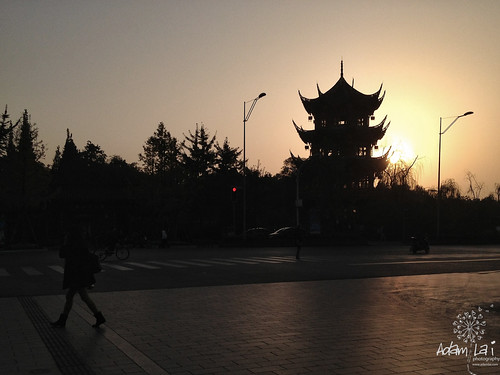 china november river garden pagoda chengdu sichuan 4s 2012 iphone baihuatan 百花潭公园chengdusichuanchina