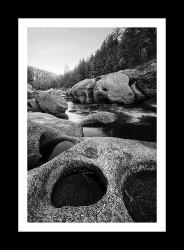 blackandwhite river fishing colorado hiking sony exploring wideangle canyon rockymountains wilderness rockformations pikenationalforest southplatte a55 sigma1020 deckers tylerporter tylerporterphotography
