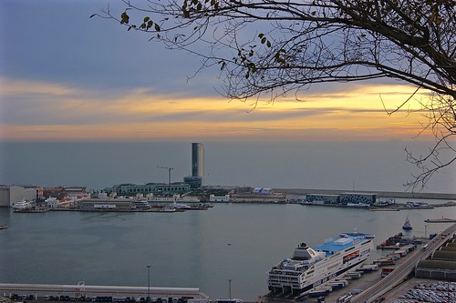 Barcelona port (sunset)
