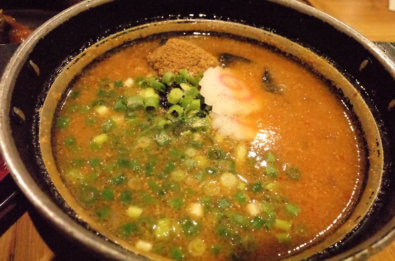 元祖めんたい煮こみつけ麺のスープ