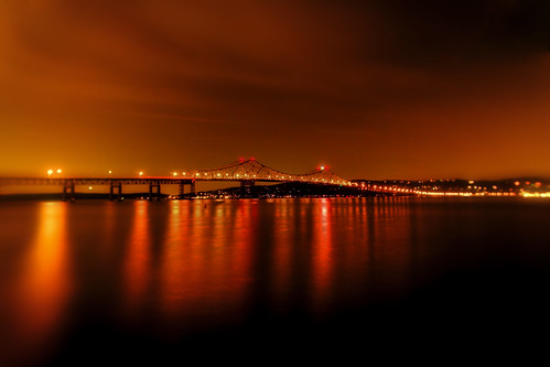 longexposure bridge ny newyork reflection fog night geotagged multipleexposure hudsonriver gothamist hdr tappanzee tarrytown mudpig stevekelley