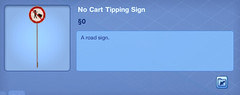 No Cart Tipping Sign