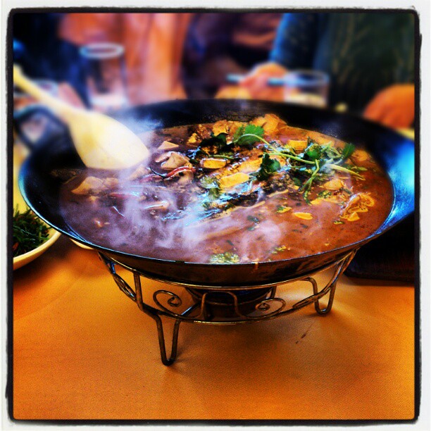 Authentic #Chinese seafood soup. Spicy and delicious. #Shanghai  #Jeddah #Saudi