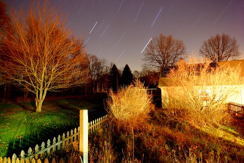 christmas longexposure winter usa house nature night forest stars december michigan wideangle christmastree nighttime wintersolstice nightsky hdr axis meteorite 2012 starrynight ldr okemos exurbia rotationofearth meridiantownship inthelongnight