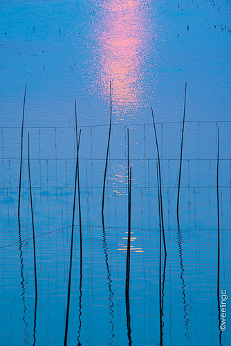 china sunset sea water sunrise boat fishing pattern fujian xiapu