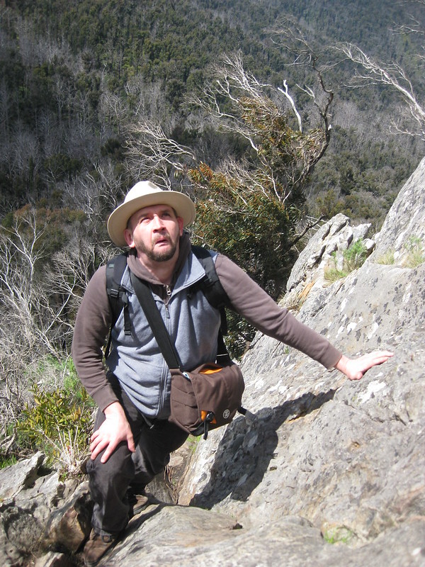 Brian didn't appear to be too happy about the climb to Sugarloaf Peak - Cathedral Range State Park - Buxton - Victoria