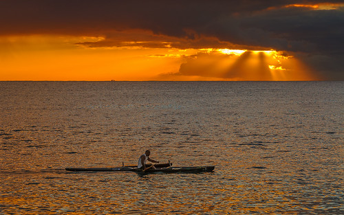 ocean november autumn sunset clouds hawaii pacific oahu paddle canoe 2012 koolina outrigger
