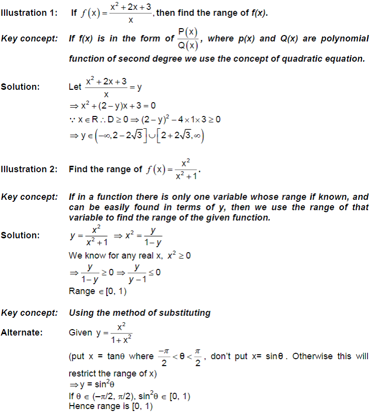 CBSE Class 12 Maths Notes: Functions - Range of a Function