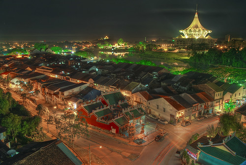 city night landscape photography cityscape nightscape aerial sarawak hdr kuching sifoocom hdrbyyarn