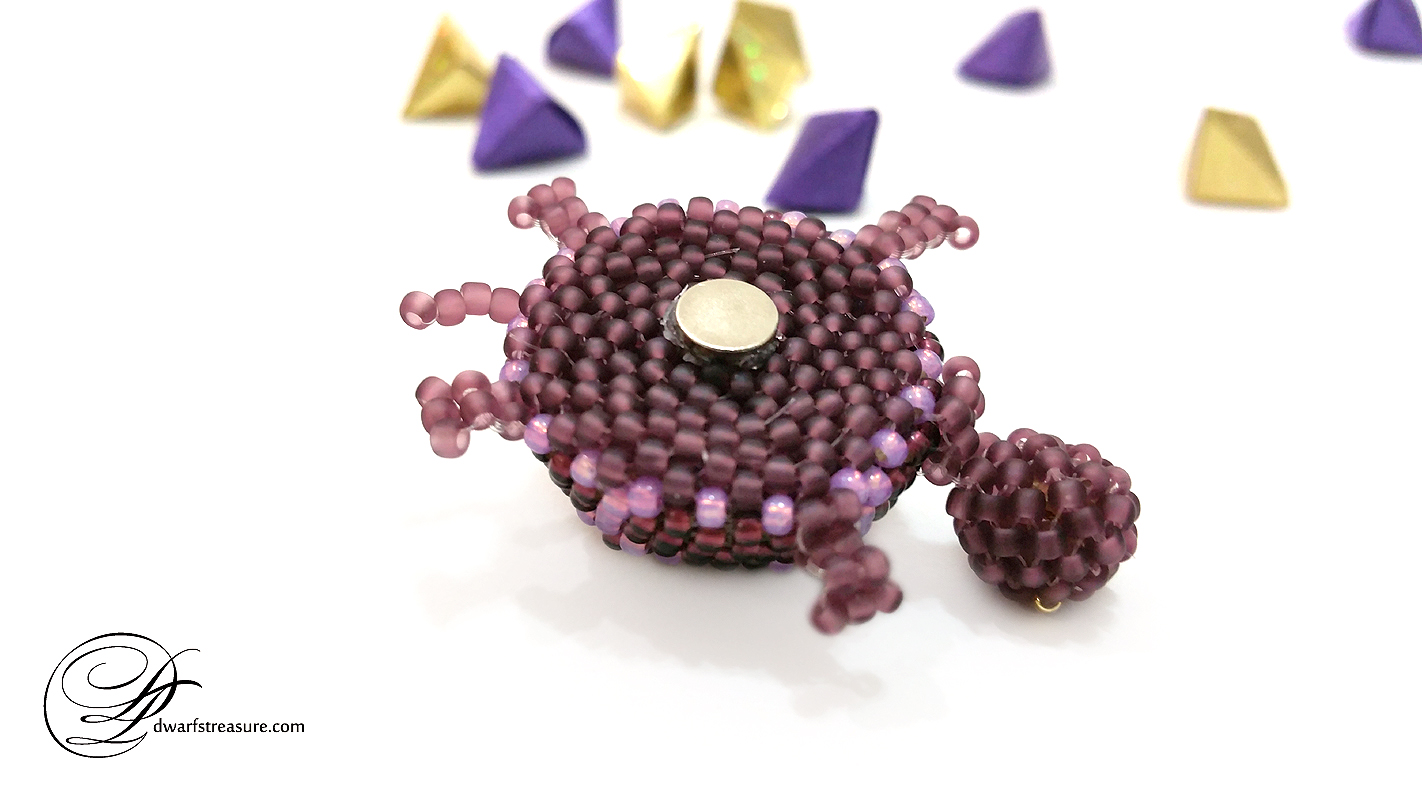 Cute ultraviolet decorative collectible beaded turtle magnets