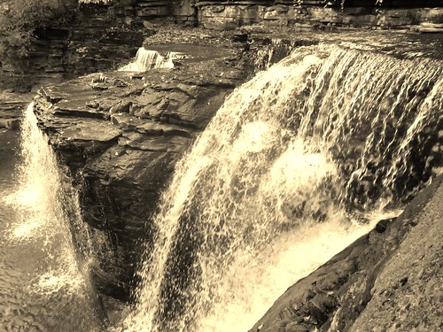 water sepia creek waterfall