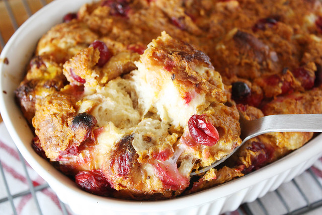 thanksgiving leftover bread pudding.