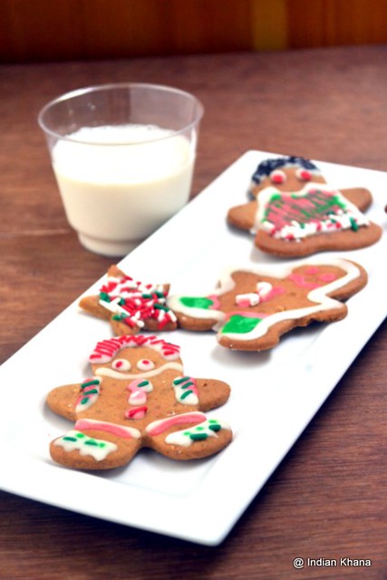 Eggless Christmas Gingerbread Man Cookies Recipes ~ Indian Khana