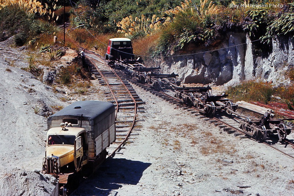 Passing a railcar at the quarry Jan 1974