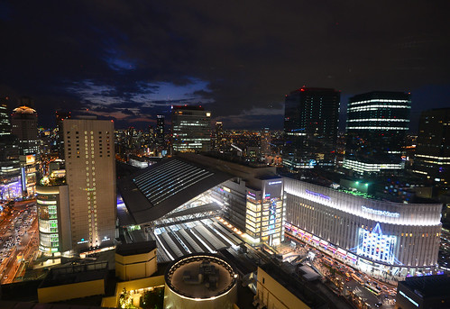 city station japan architecture night nikon cloudy jr osaka nightview d600 osakastation 1635mm nanocrystalcoat