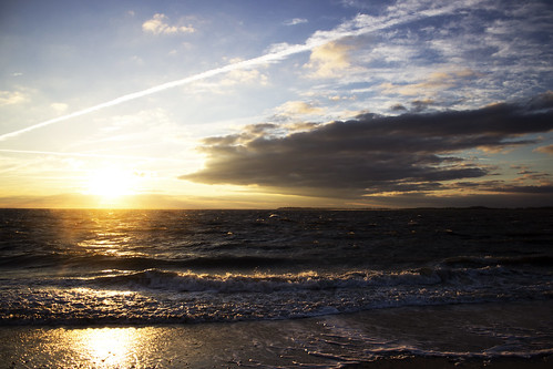 sunset sky cloud beach sc island waves south carolina edisto ilexiseo