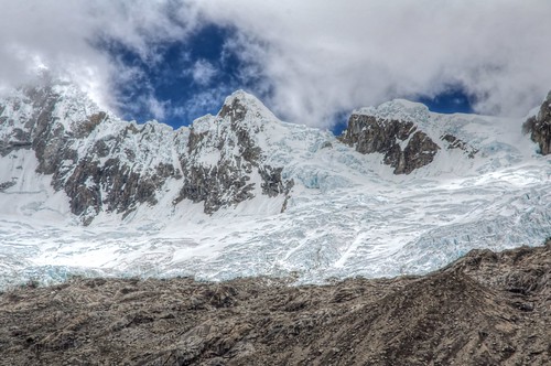 brown white mountain ice peru trekking glacier hdr santacruztrek alpamayoblue